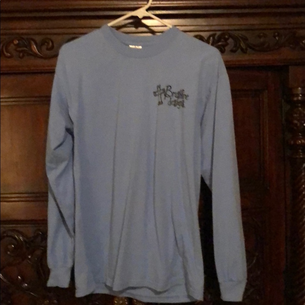 Blue long sleeved T-shirt